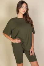 Loose Fit Top & Biker Shorts Set | Mixtshop LLC