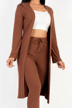 Ribbed Long Cardigan & Leggings Set | Mixtshop LLC