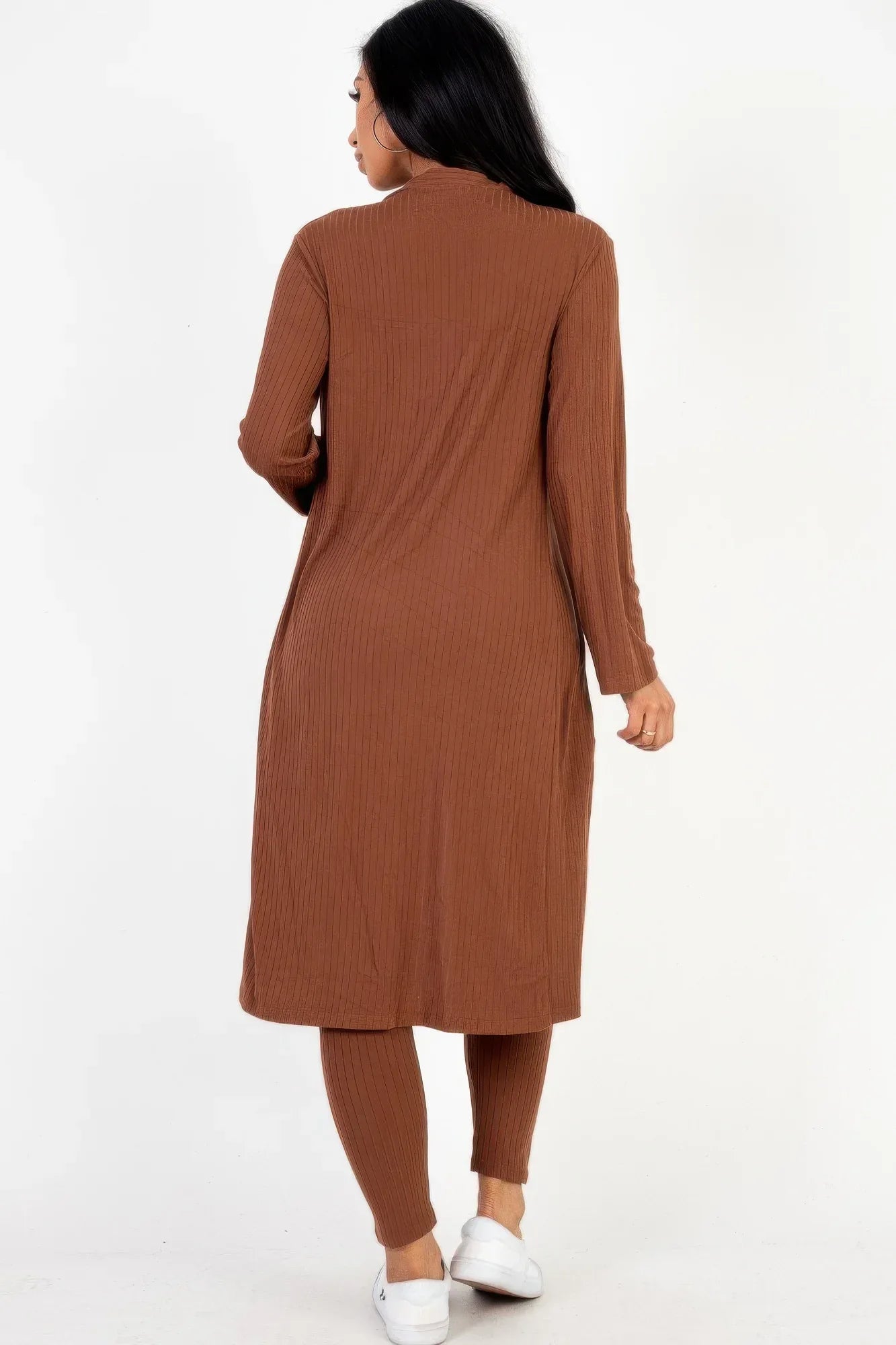 Ribbed Long Cardigan & Leggings Set | Mixtshop LLC