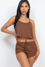 Ribbed Strappy Top & Shorts Set | Mixtshop LLC