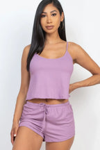Ribbed Strappy Top & Shorts Set | Mixtshop LLC