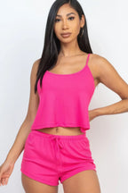 Ribbed Strappy Top & Shorts Set | Mixtshop LLC