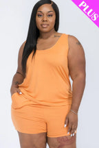 Plus Comfy Tank Top & Shorts Set | Mixtshop LLC