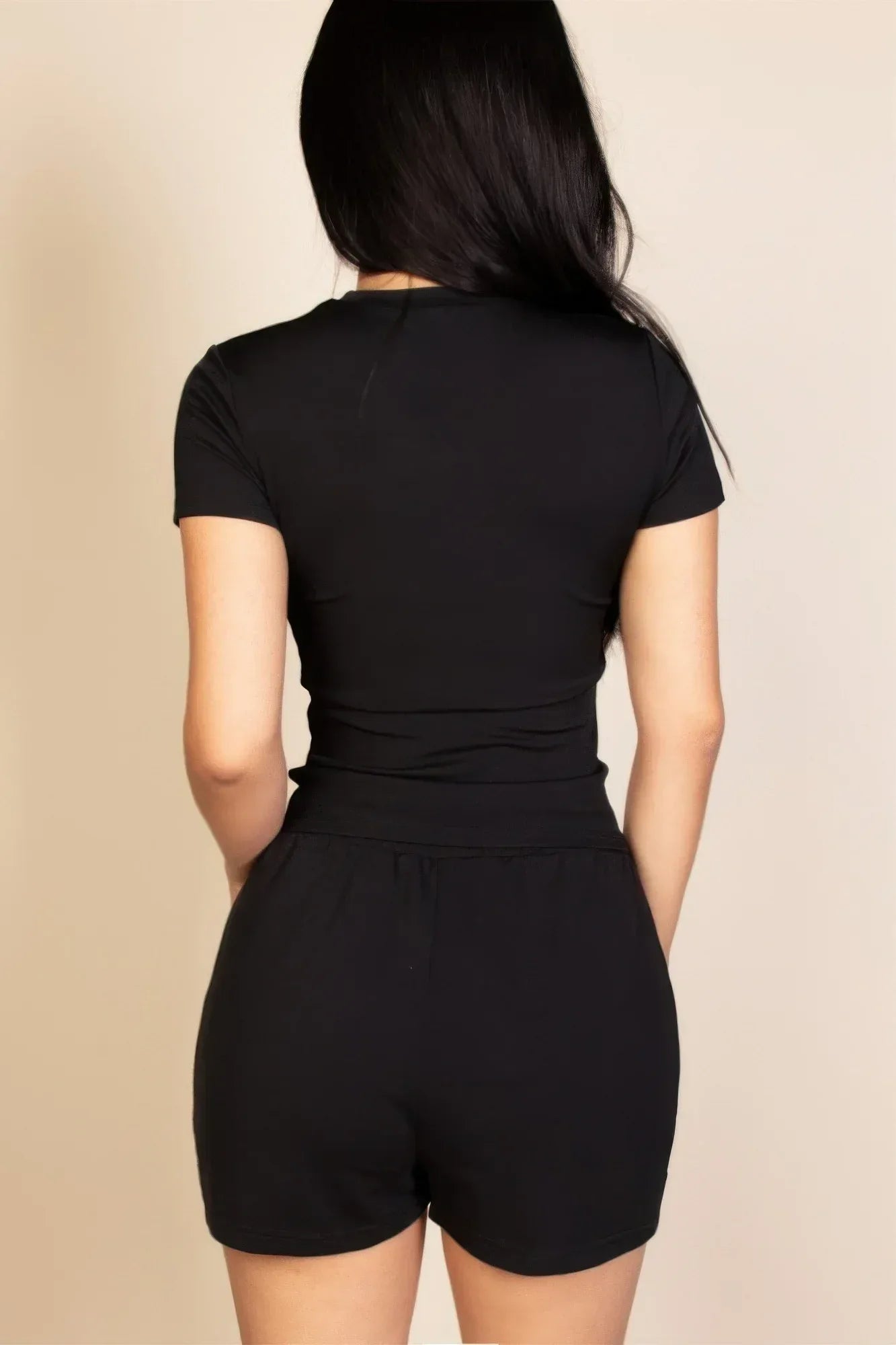 Ribbed Round Neck Short Sleeve Top | Mixtshop LLC