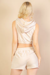 French Terry Sleeveless Hoodie | Mixtshop LLC