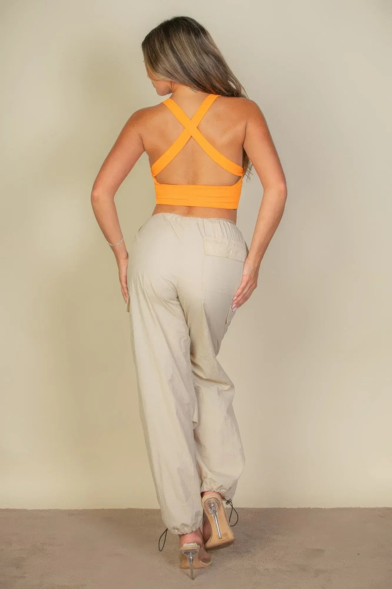 Ribbed Knit Plunge Neck Crop Top | Mixtshop LLC