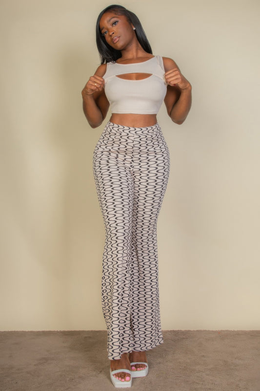 Ribbed Cut Out Front Crop Top | Mixtshop LLC