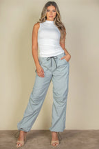 Ribbed Knit Ruched Side Sleeveless Top | Mixtshop LLC