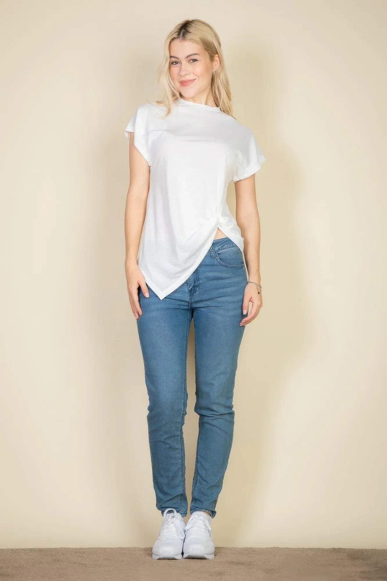 Batwing Sleeve Twist Front Tee Secondary image