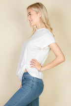 Batwing Sleeve Twist Front Tee | Mixtshop LLC
