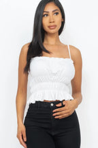 Tiered Shirred Body Crop Top | Mixtshop LLC