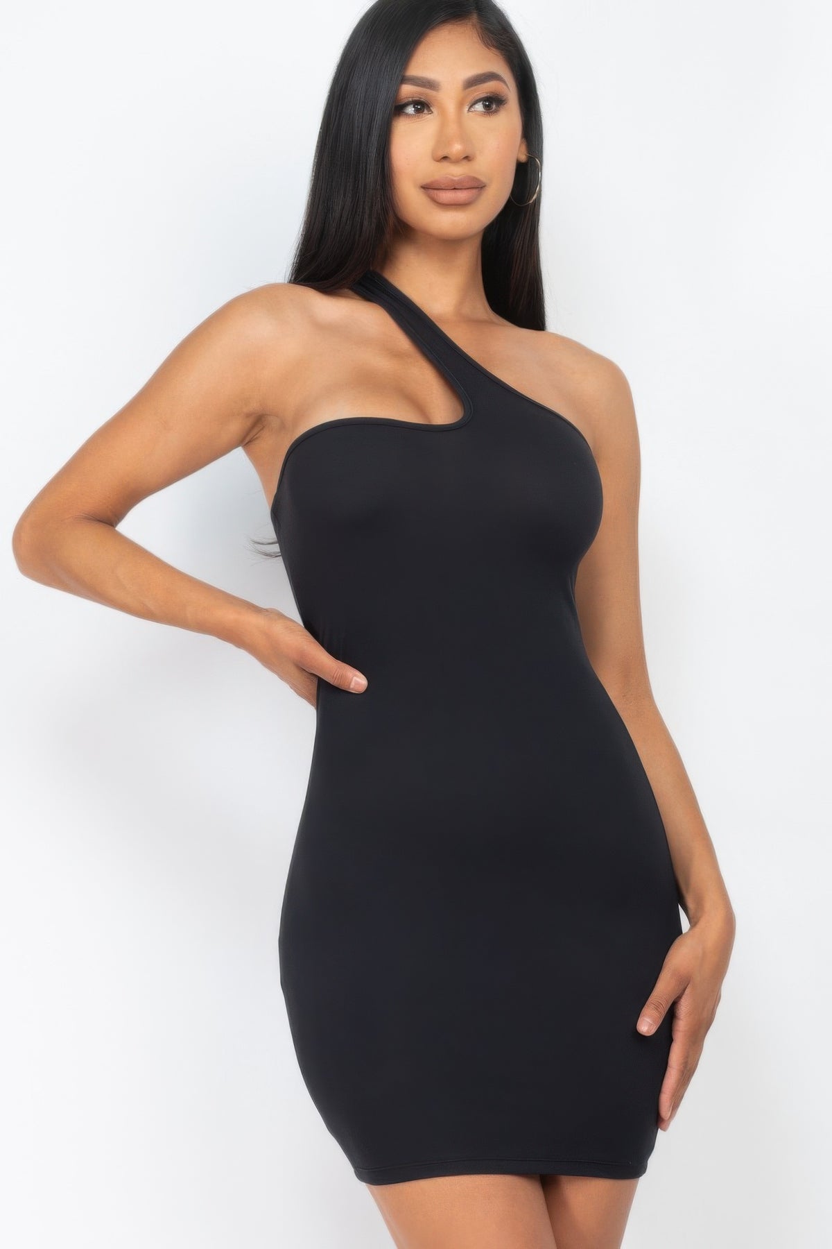 One Shoulder Bodycon Mini Dress | Mixtshop LLC