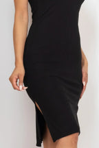Ribbed Side Slit Tank Midi Dress | Mixtshop LLC