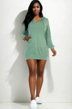 French Terry Hoodie Mini Dress | Mixtshop LLC
