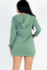 French Terry Hoodie Mini Dress | Mixtshop LLC