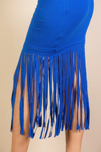 Sleeveless Fringe Midi Dress | Mixtshop LLC