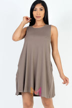 Comfy Sleeveless Flare Mini Dress | Mixtshop LLC