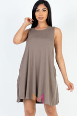 Comfy Sleeveless Flare Mini Dress | Mixtshop LLC