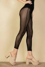 Seam Front High Waist Mesh Leggings | Mixtshop LLC