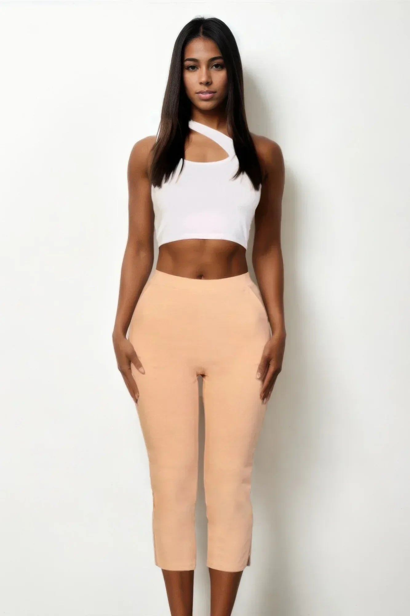 Slit Hem Cropped Pants | Mixtshop LLC
