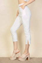 Slit Hem Cropped Pants | Mixtshop LLC