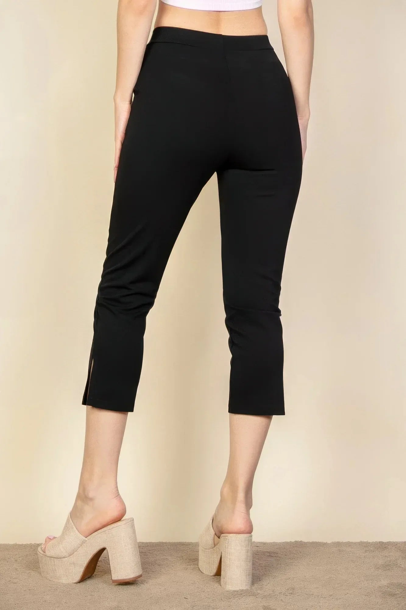 Slit Hem Cropped Pants | Mixtshop LLC