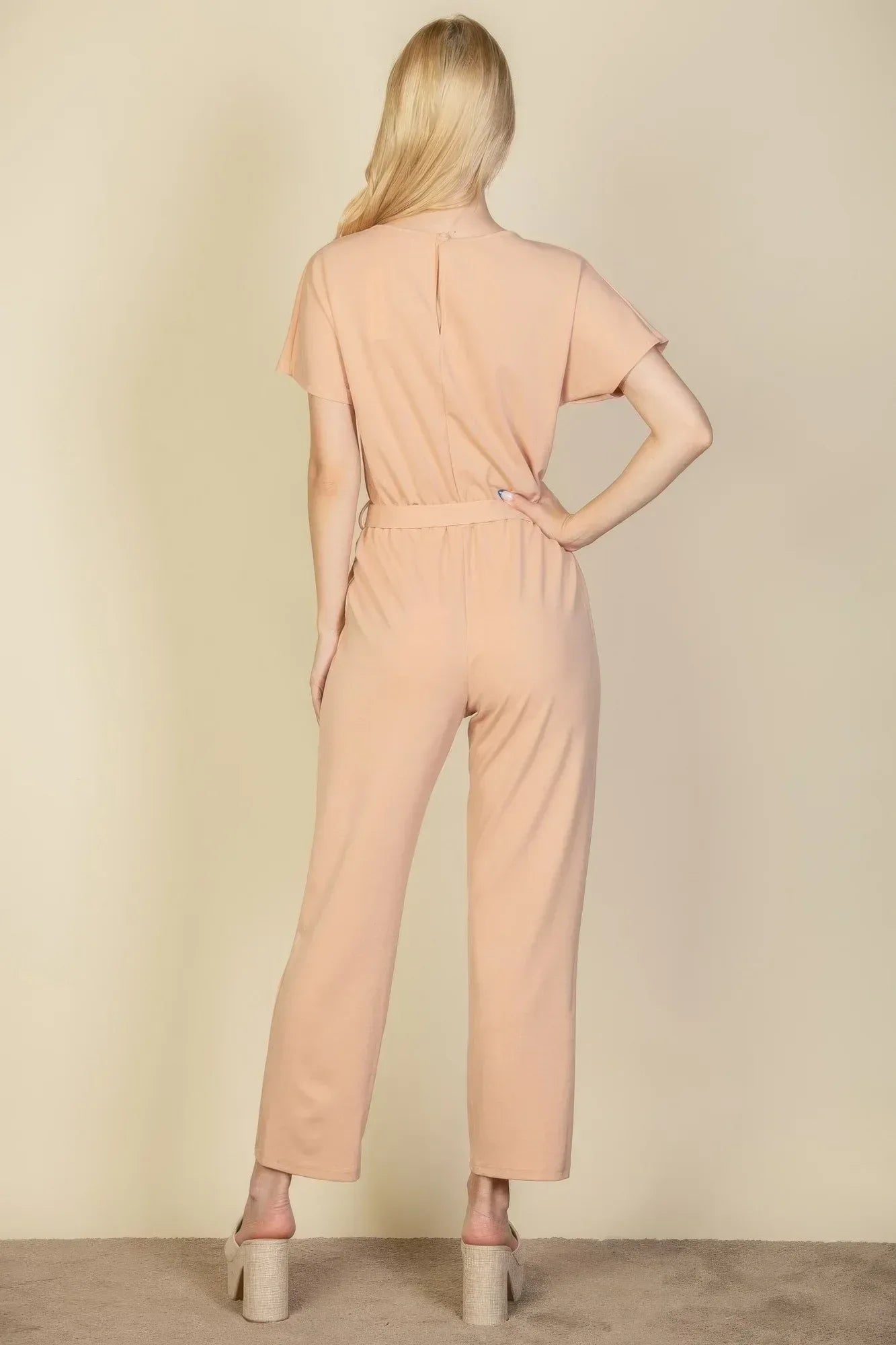 Tie Waist Relaxed Jumpsuit | Mixtshop LLC
