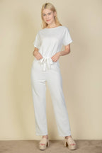 Tie Waist Relaxed Jumpsuit | Mixtshop LLC
