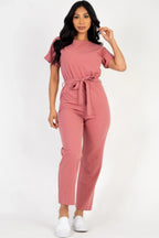 Tie Waist Relaxed Jumpsuit | Mixtshop LLC