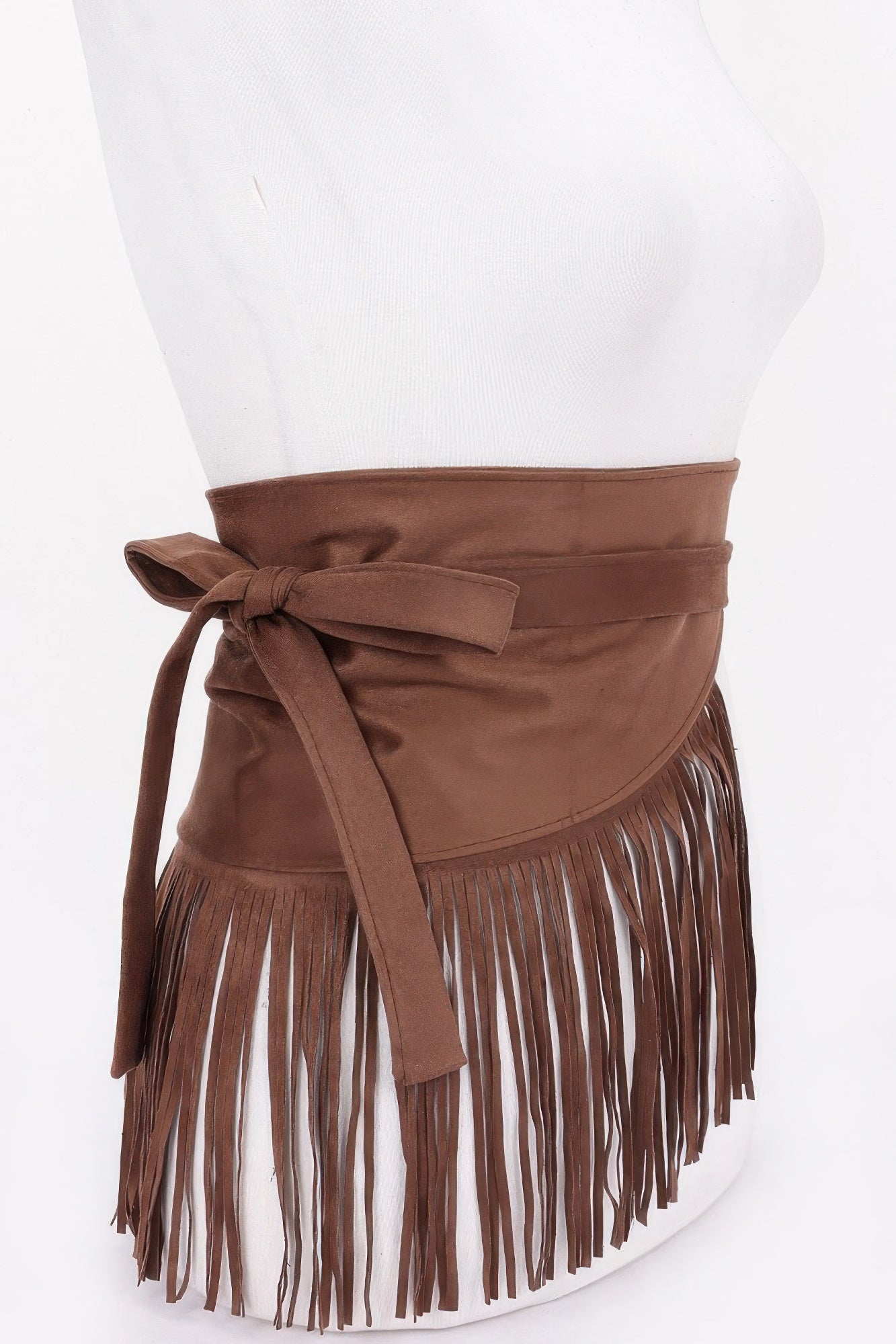 Faux Suede Fringe Belt | Mixtshop LLC
