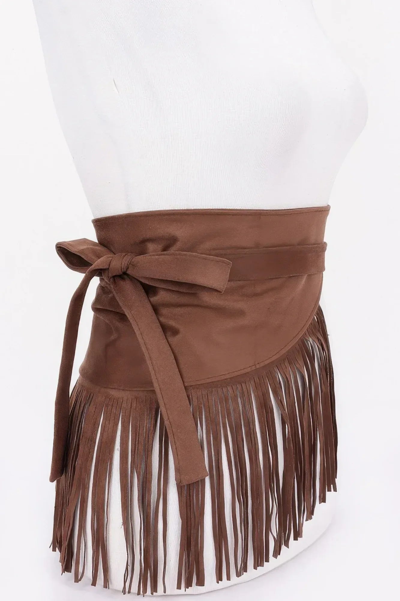 Faux Suede Fringe Belt Secondary image