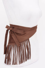 Faux Suede Fringe Belt | Mixtshop LLC