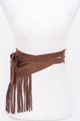 Faux Suede Fringe Belt | Mixtshop LLC
