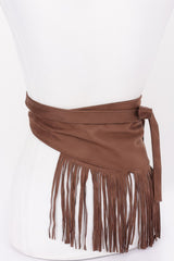 Faux Suede Fringe Belt | Mixtshop LLC