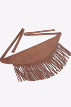 Faux Suede Fringe Belt | Mixtshop LLC