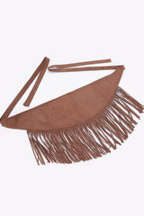 Faux Suede Fringe Belt | Mixtshop LLC