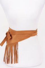 Faux Suede Fringe Belt | Mixtshop LLC