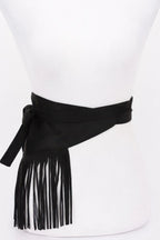 Faux Suede Fringe Belt | Mixtshop LLC