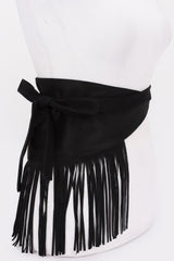 Faux Suede Fringe Belt | Mixtshop LLC