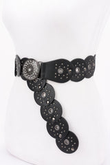 Multi Metal Round Pu Vintage Belt | Mixtshop LLC