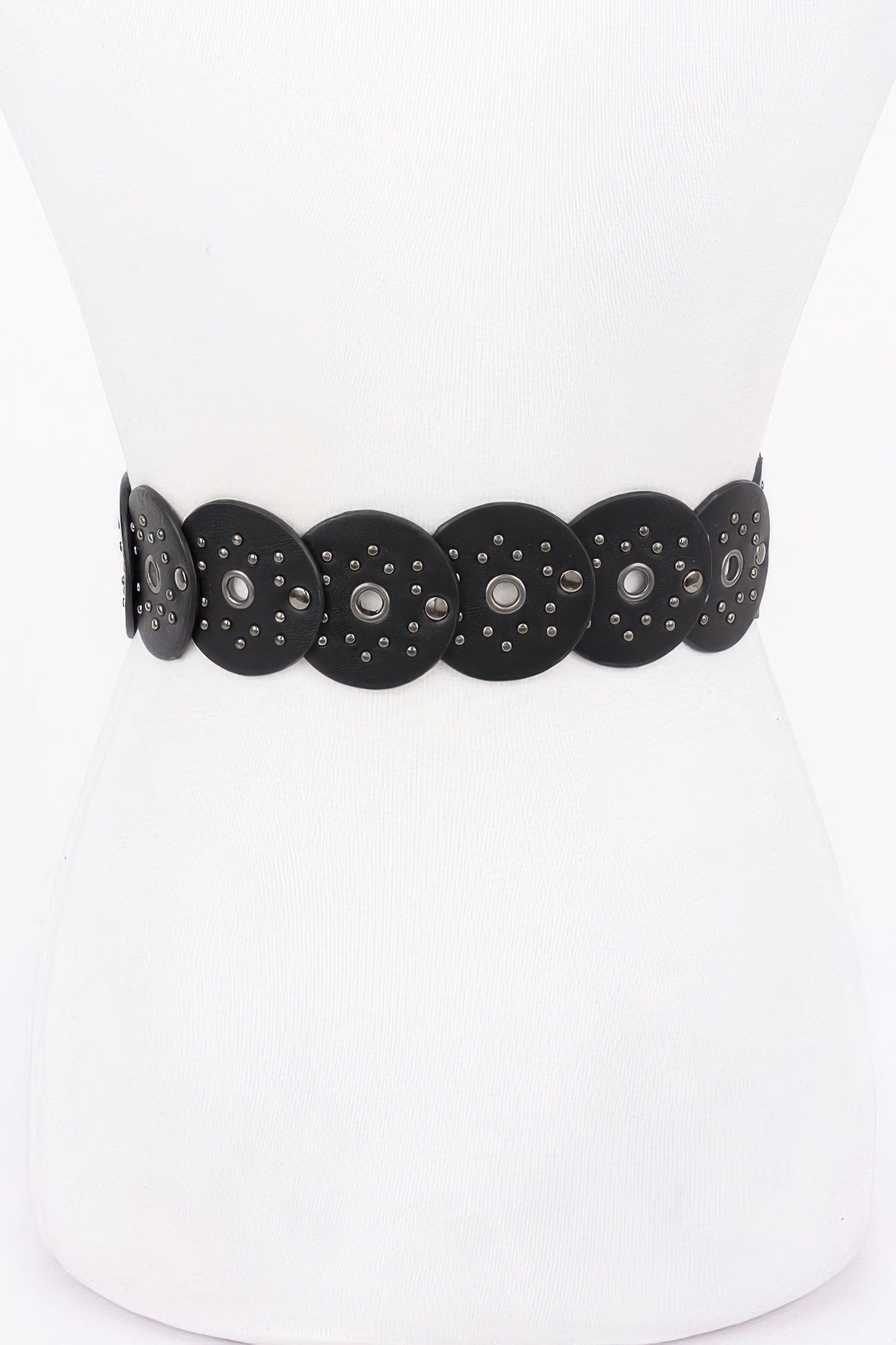 Multi Metal Round Pu Vintage Belt | Mixtshop LLC