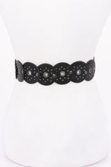 Multi Metal Round Pu Vintage Belt | Mixtshop LLC