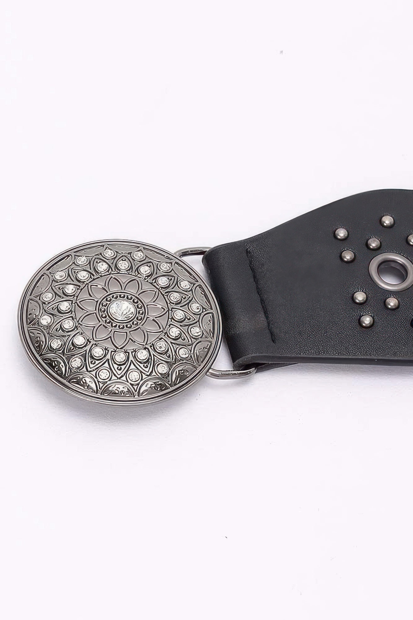 Multi Metal Round Pu Vintage Belt | Mixtshop LLC