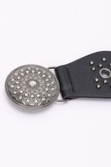 Multi Metal Round Pu Vintage Belt | Mixtshop LLC