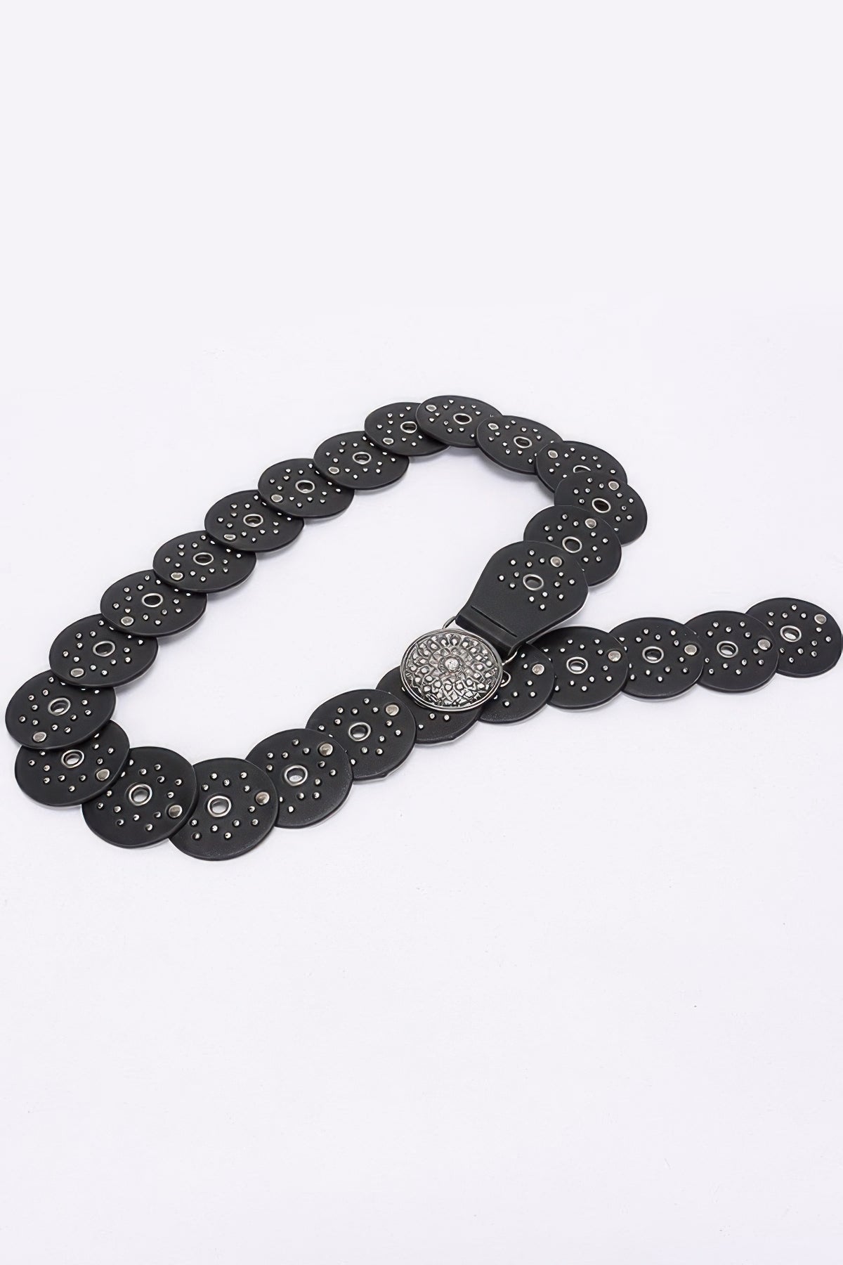 Multi Metal Round Pu Vintage Belt | Mixtshop LLC