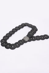 Multi Metal Round Pu Vintage Belt | Mixtshop LLC