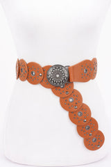 Multi Metal Round Pu Vintage Belt | Mixtshop LLC