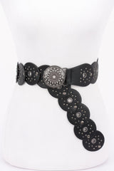 Multi Metal Round Pu Vintage Belt | Mixtshop LLC