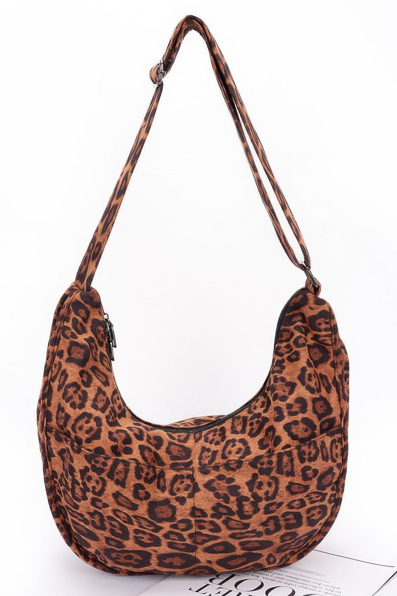 Faux Suede Double Pockets Crossbody Bag | Mixtshop LLC