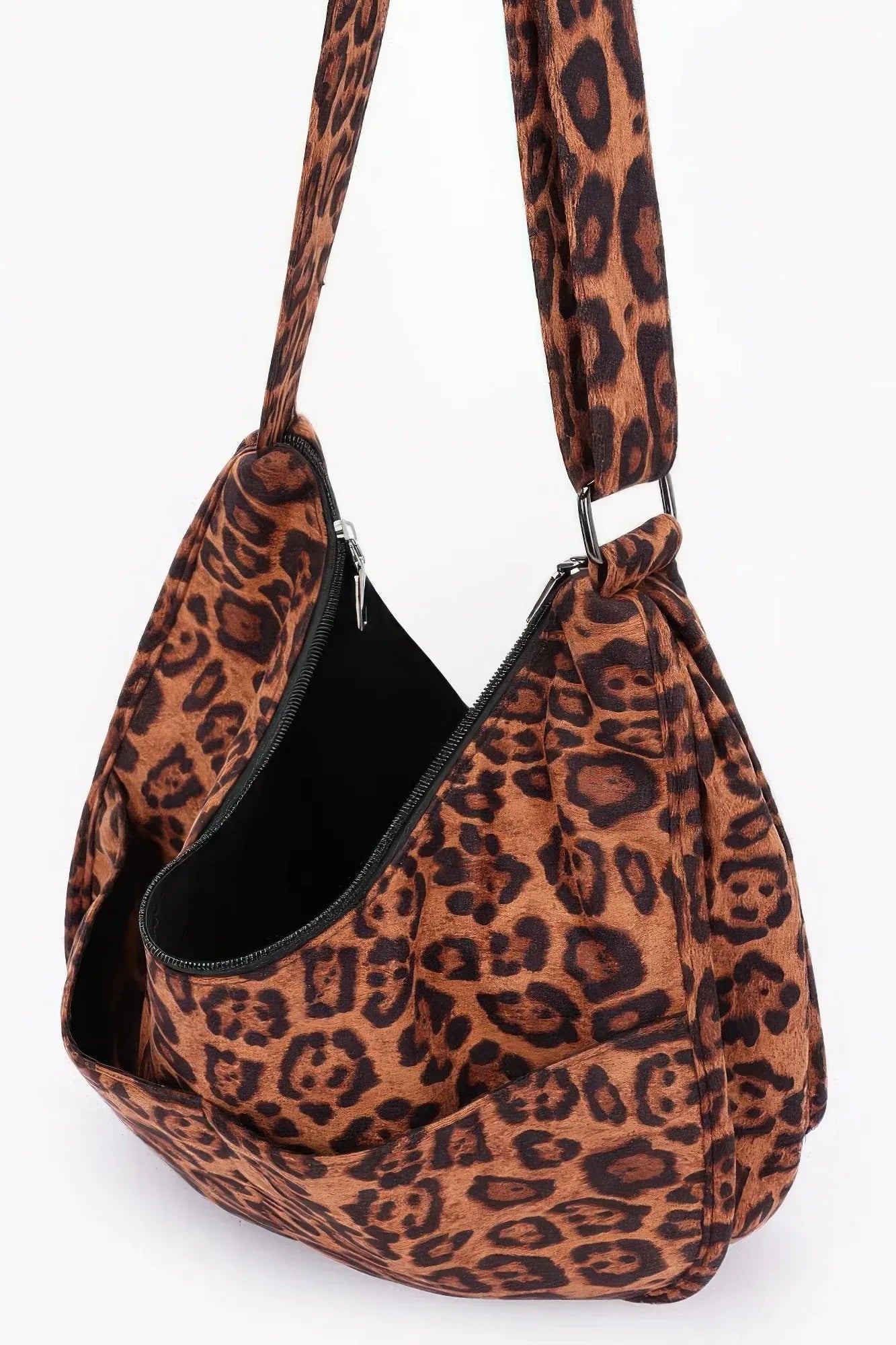 Faux Suede Double Pockets Crossbody Bag | Mixtshop LLC